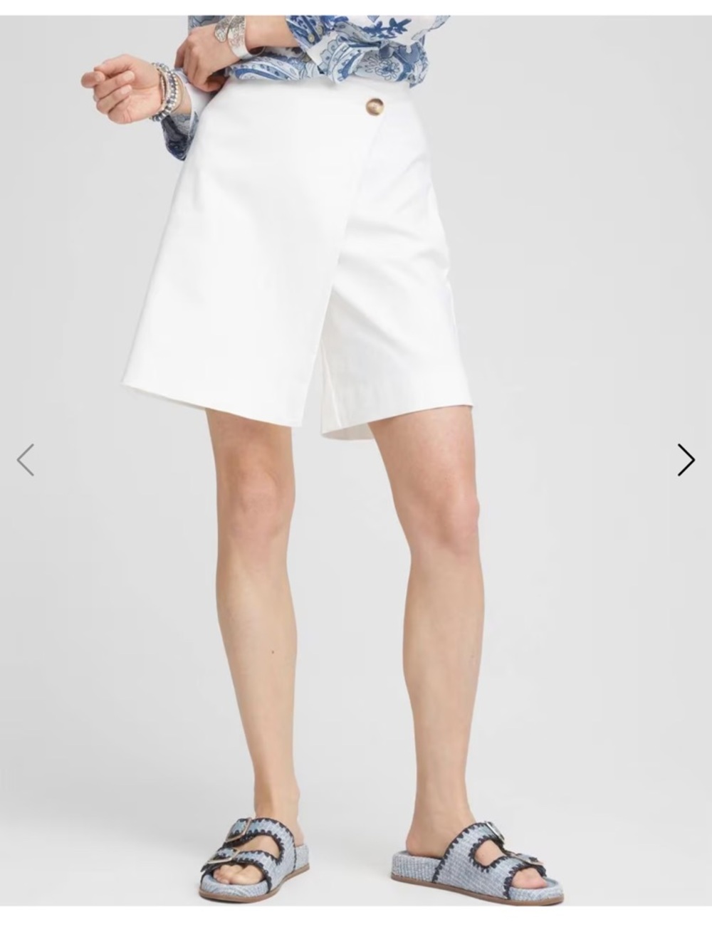 Brigitte™ Pull-On Asymmetrical Wrap Skort NWT